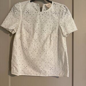 Sezane eyelet top